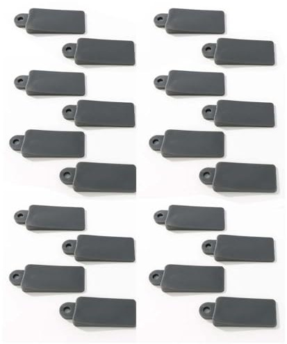20 Pack Window Wedges - Rubber Door Stopper for Any Surface - Anti-Skid Durable Indoor Grey Window Stopper - Door Stop for Home