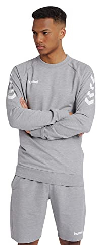 Hummel Herren Hmlgo Cotton Sweatshirt, Grey Melange, M