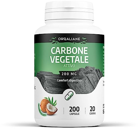 Carbone Vegetale Attivo - 200 mg - 200 capsule