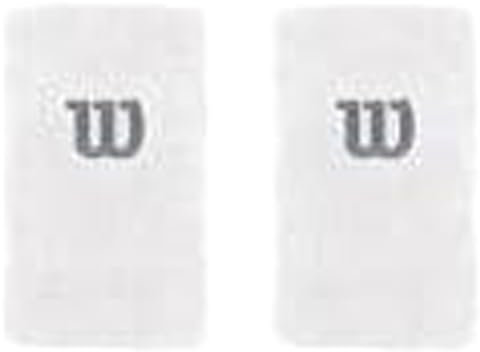 Wilson Unisex Extra Wide W Wristband Wh wh trade Wds, White/White/Trade Winds, Einheitsgröße EU