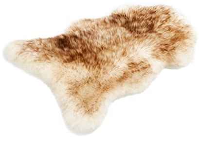 Cakla Peau de Mouton/Agneau 100%, Doux et Moelleux, idéal pour Le Salon, la cheminée, la Chambre ou la Chambre d'enfant, Poils Rouges - XXL 120-130 cm