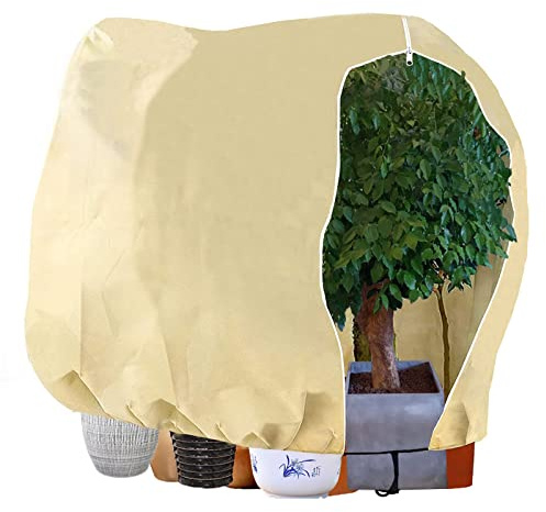 LINSOCLE Funda para Plantas, 240 x 200 CM Plantas Cubierta Protección Invierno, Cubre Plantas Invierno, Se Utiliza para la Protección de Plantas contra el Frío/Congelación/Viento y Nieve