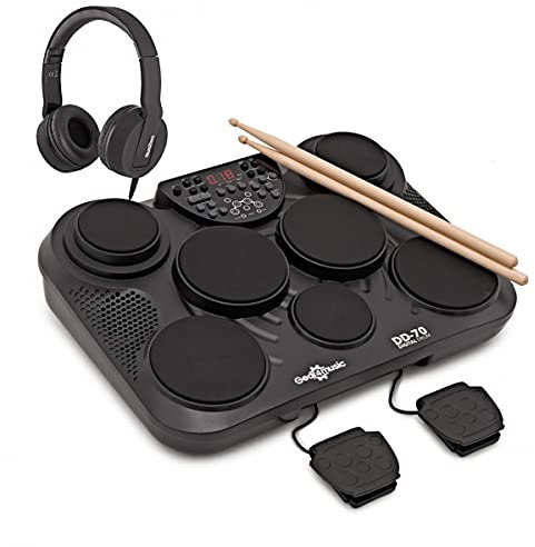 Batteria Elettronica Portatile con Cuffie DD70 di Gear4music