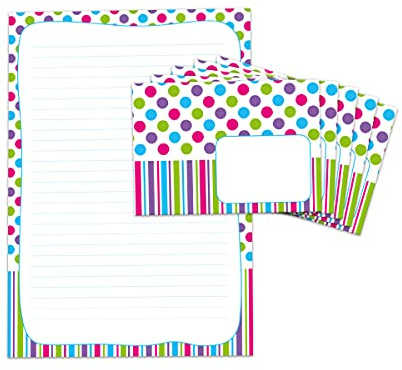 Briefpapier-Set für Kinder Mädchen Briefblock liniert mit Umschlägen Umschlag (Block A4 mit 25 Blätter + 15 Umschläge)