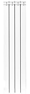 Fondital 82HAM01404 Radiatore in alluminio estruso Garda DUAL 80, 1200 mm, 4 elementi, bianco