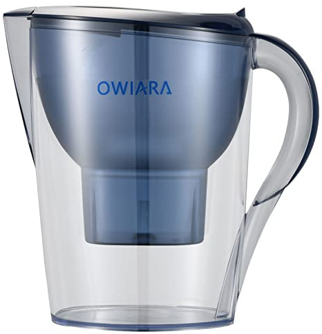 OWIARA 14 Cup Digital Alkaline Water Filter Pitcher with Filter, BPA Free and Quick Clear Chlorine, Fluoride, Heavy Metals, Odor, Bad Taste