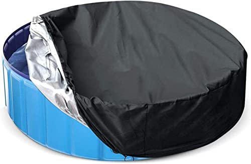 TKTTBD Hundepool Abdeckung,Hundeschwimmbeckenabdeckung,Schutzplane Winddicht, UV-beständig Für Rund Frame Schwimmbad (82CM)