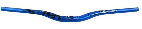 Bike Handle Bar,High Strength Aluminium Alloy Bicycle Extra Long Handle Riser Bar Cycling Accessory(Blue)Bicycles and spare parts