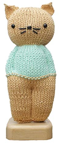 Hardicraft Strickpaket Strickset zum selber Machen mit Anleitung und Material für Anfänger für Nora Katze, ca. 18 cm