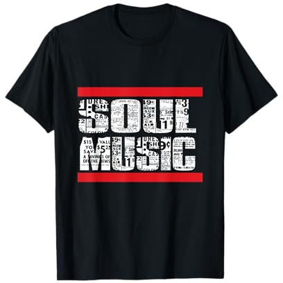 Soul Music Vintage Music Amateur de musique Noir Artiste de musique T-Shirt
