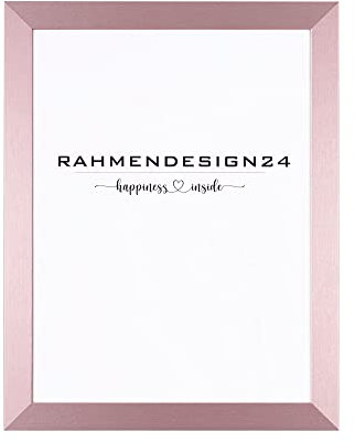 Rahmendesign24 Bilderrahmen London 15x21 (DIN A5) Roségold Fotorahmen, Wechselrahmen, Posterrahmen, Puzzlerahmen