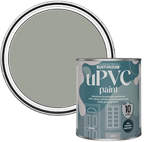 Rust-Oleum Green uPVC Door and Window Paint In Satin Finish - Tea Leaf 750ml