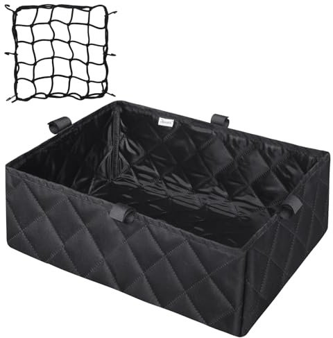 RAYMACE Bike Basket Liner & Cargo Net, Reusable Thickened Lining Bicycle Basket Accessory Fits Most Bikes and E-Bike Baskets