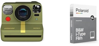 Polaroid Now+ Gen 2 Fotocamera Istantanea - Verde Bosco & Pellicola Istantanea Bianco e Nero per i-Type