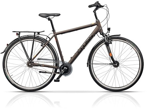 Airtracks Herren City Fahrrad 28 Zoll Citybike CITERRA Shimano Nexus 7 Gang - Nabendynamo - Braun Matt - Rahmenhöhen 48cm,52cm, 56cm und 60cm - (48cm (Körpergröße 155-165cm))