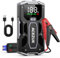 ACEZUK Arrancador de Coches 4500A, 12V Arrancador de Baterias de Coches (para 5.5L Disésel o 7.0L Gas), Jump Starter con 2.5 Inch Pantalla LCD, Clips de Seguridad Inteligentes, Luz LED