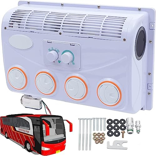 Aire acondicionado RV de 12 V, unidad CC de bajo consumo para camión, RV, autobús y más, sin consumo de combustible, perfecto para vehículos de construcción y agricultura, compacto de 12 V CA, potente
