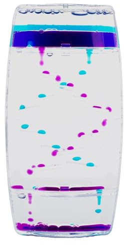 Liquid Sensory Double Zig-Zag Timer | Purple & Blue Sensory Needs Timer | Office Decoration | Stress Relief, Great for Autism & ADHD