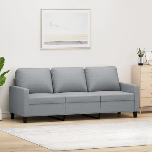 Camerina 3-Sitzer-Sofa Hellgrau 180 cm Stoff Modular Sofa Jugendsofa Love Seat Zweier Sofa