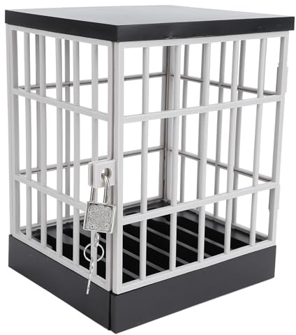 Nurnesy Cárcel de teléfono móvil con cerradura y llave, caja de bloqueo de teléfono móvil, cárcel, seguro, soporte para smartphone, soporte, aula, hogar, mesa, oficina,