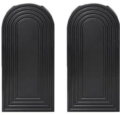 omiinitio Jarrones de madera negra modernos para colgar en la pared, 2 unidades, macetas arqueadas, flores secas, soporte para plantas verdes artificiales para la estética de su hogar