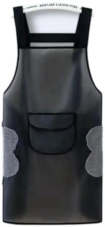 Grembiule da lavoro in PVC da uomo, abbigliamento protettivo, impermeabile, a prova di olio, grembiule regolabile per autolavaggio, macellaio, cucina, barbecue, industria, adatto per vari ambienti (75