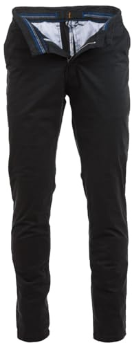 Instinct Pantaloni Chino Uomo Taglie Forti | Cotone Elasticizzato | vestibilità Comoda e Casual | Ideali per Ufficio, Tempo Libero | Pantaloni Primaverili Estivi da Uomo Eleganti 52, Nero GK-702