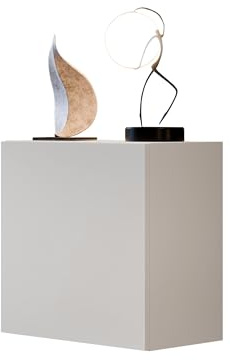Mirjan24 Hängevitrine Cholon in quadratischer Form (Cashmere) | Kompakter Vitrinenschrank mit Push-to-Open-System und 2 Innenfächern für Deko und Wohnaccessoires