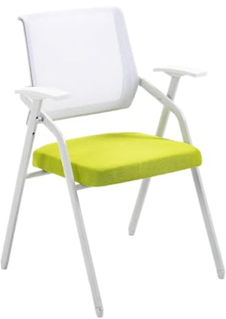 Fällbara fåtöljer för surfplatta - stapelbara kontors- och konferenssäten för skolklassrum och träningsrum - gröna receptionsstolar (ingen skrivbräda)