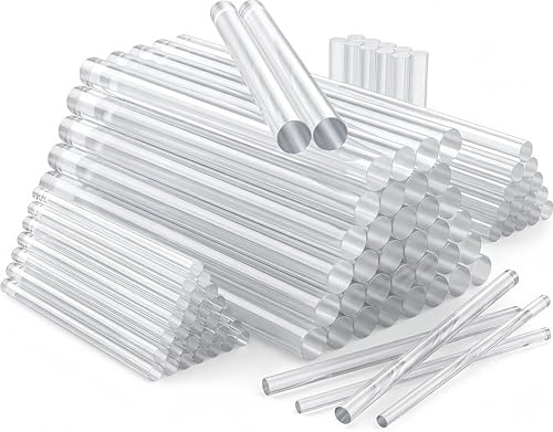 Glue Sticks 7mm & 11mm for Hot Glue Gun, Universal Transparent Hot Melt Adhesive Refills, Strong Clear Bond, Fast Melting Craft Glue for DIY Crafts (7mm x 100mm - Pack 50.)