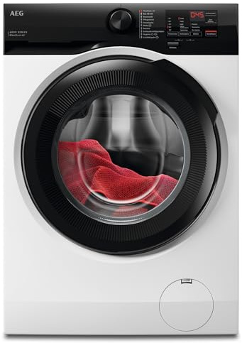AEG Waschmaschine 8 kg, Serie 6000 mit KI WashAssist für Anpassung von Wasser, Energie und Zeitverbrauch, Startzeitvorwahl, Nachlegefunktion, Vollwasserschutz, 1400 U/min, LR6AMZ48FL