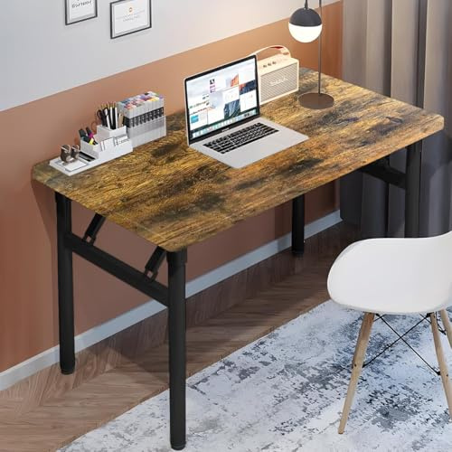 Computerarbeitsplatz ohne Montage, Lern- und Schreibtisch Platzsparender Faltbarer Desk für Wohnzimmer, Home Office