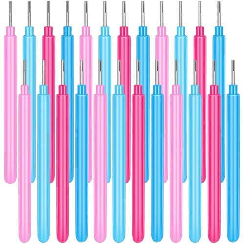 24 Pcs Paper Quilling Tools Quilling Slotted Tool Rolling Curling Needle Pen DIY Card Making Paper Pen for Art Craft Handmade Tools (Pink,Blue,Light Pink,Light Blue)