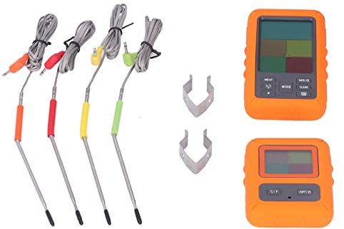 Thermomètre à viande sans fil thermomètre numérique pour barbecue avec 4 sondes pour cuisine cuisson four griller fumer