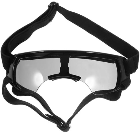 CVUTOVO Doggy Sun Glasses Medium Large Breed Goggles UV Protection Adjustable Straps Eva Material Stylish Chic Design for Driving and Outdoor Use in Black