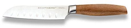 ECHTWERK Santokumesser Edition aus hochwertigem Stahl, Küchenmesser, Kochmesser, Allzweckmesser, Spezialstahl, Griff aus Akazienholz, Edelstahl, Klingenlänge: 15 cm, Holzgriff, Classic-Edtion, 20 cm