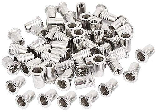 50pcs M5 Rivet Nut Stainless Steel Rivet Nuts Threaded Insert Nutsert Rivnuts M5-0.8