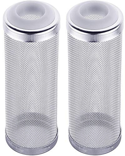 Lezed Aquarium Aussenfilter Filterschutz Aquarium Schutzhülle Edelstahlfilter Aquarium Filter Guard Mesh Net Filter Edelstahl Filter Einlass Schutzhülle für Schutz fliessen Fisch Garnele 16mm 2 Stück
