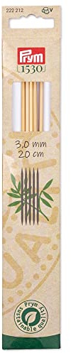 Prym 222212 Strumpfstricknadeln Prym 1530, 20 cm, 3 mm, Holzfarben