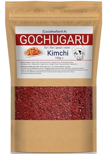 asiafoodland - Gochugaru - Peperoncino in polvere per kimchi - Pepe rosso in polvere, 1 confezione (1 x 100 g)