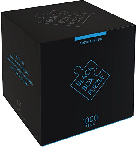 Black Box Puzzle 1000 Teile, Blackbox Puzzel mit Überraschungs-Motiv ohne Vorlage, Impossible Puzzle schwer für Erwachsene und Kinder ab 14 Jahren, Architektur Edition 2021