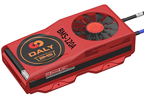 Daly Smart BMS 8S LiFePO4 24V 120A, Placa Protección Inteligente de Batería de Litio, con Bluetooth, Equilibrio, Ventilador para Almacenamiento de Energía Solar en el hoga, Inversor