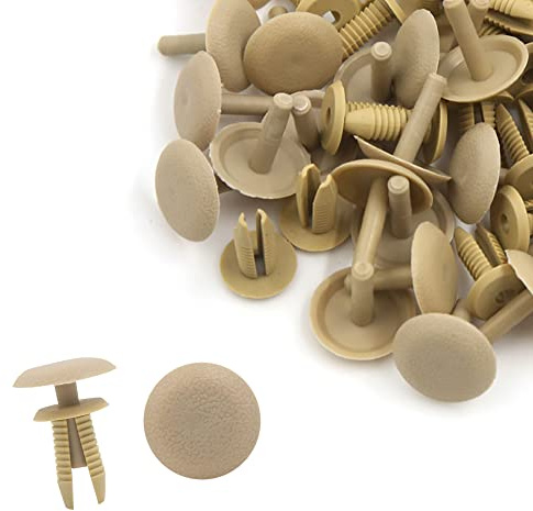 A ABSOPRO 8mm Beige Camion AutoParaurti Paraurti Rivetti Pressione Tipo Clip (Set di 30)