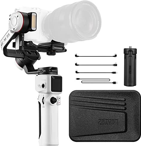 Zhiyun Crane M3S Gimbal Portatif Stabilisateur 3-Axes Tout en Un pour Appareils Photo sans Miroir comme Sony,Canon,Smartphone comme iPhone,Sumsung,Caméras d'action comme Gopro(Ver améliorée en 2023)