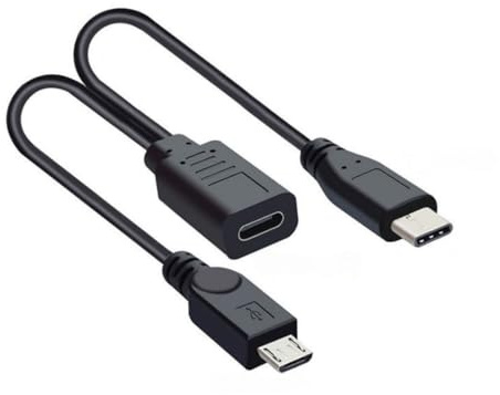 chenyang USB C Splitter Multi Ladekabel, USB C 1 auf 2 USB C/Micro USB Ladeverlängerungskabel, unterstützt das gleichzeitige Laden von zwei Geräten, 0,98 Fuß/0,3 m