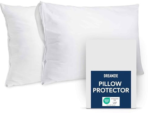 Dreamzie - Wasserdichter Kissenschoner 50x70cm mit Reißverschluss - 2er Set | Oeko-Tex zertifiziert · Milbenschutz für Allergiker · Atmungsaktiv · Anti-Milben · Waschbar 90°C · Gegen Bettwanzen