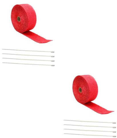 Vaguelly 2 Stücke Universal Fitment Auto Band 1 5mm Rot Sicher Auspuff Für Motorräder