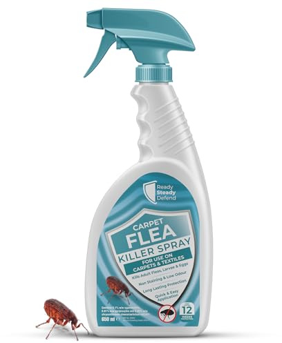 Flea Killer Spray for Carpets - 650ML - Effective Flea Treatment for the Home, Powerful Flea Formula for House Carpets, Household Flea Spray, Flea Killer for Home, Long-Lasting Control