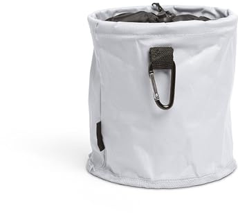 Vencier Großer Wäscheklammerbeutel mit Kordelzug, Aufhänger-Clips und Karabinerhaken zum Aufhängen für den Außenbereich, wasserdicht, silber, Wäscheklammerbeutel