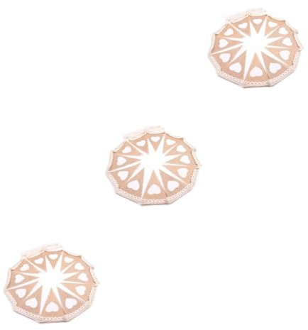 Cabilock Banderola Vintage 3 Piezas 3 12 del Empavesado De Encaje Guirnaldas De Flores del Empavesado De Yute Decoración Pancarta De Arpillera En Forma De Corazon Banderín del Partido